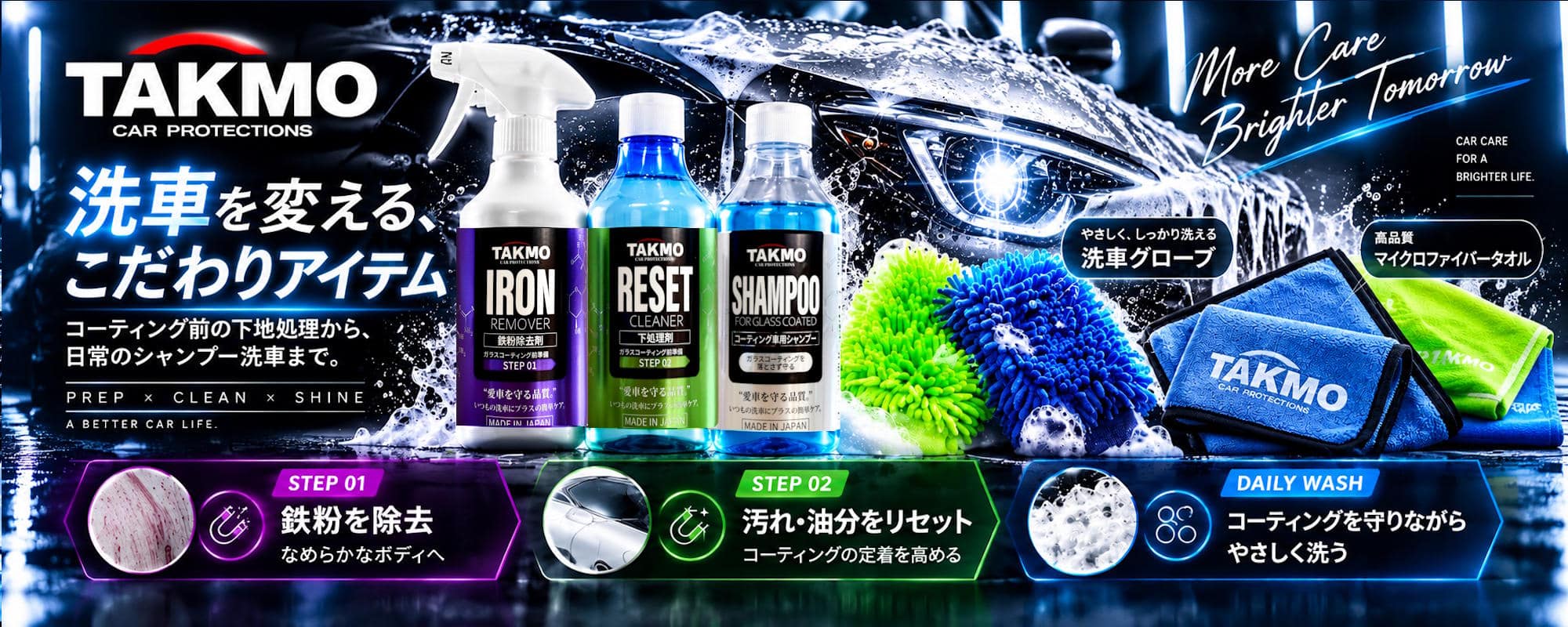 新製品発表】プレミアム・ガラスコートの性能を極限まで引き出す新製品